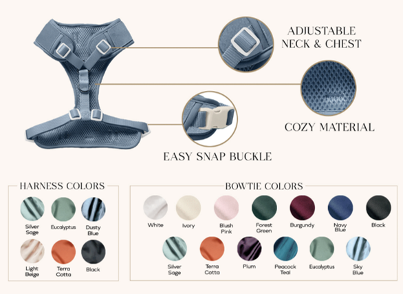 Terracotta harness- 15 bow color options